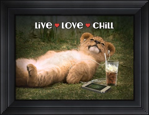 Framed Live Love Chill Print