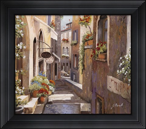 Framed Rue du Bresc a St Paul Print