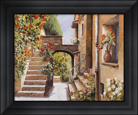 Framed Stradina di Cagnes Print