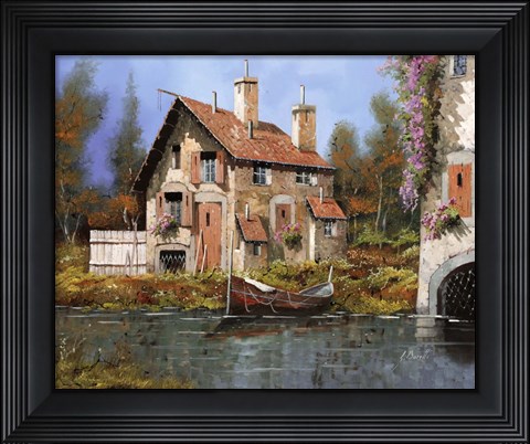 Framed La Casa Sul Fiume Print