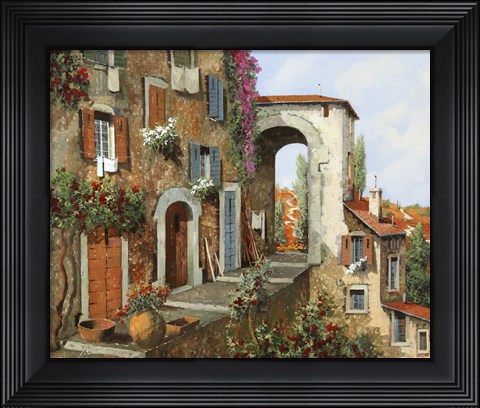 Framed La Stradina Attraverso L&#39;arco Print