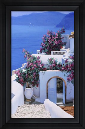Framed Blu Di Grecia Print