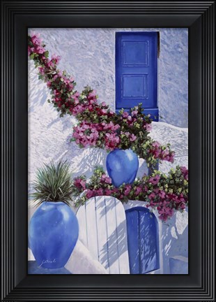 Framed Vasi Blu Print