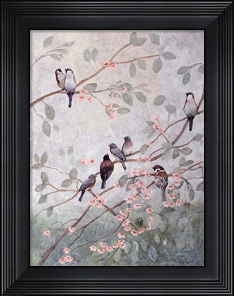 Framed Decorazione Con Altri 8 Uccelli Print