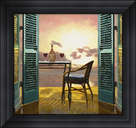 Framed Vino Al Tramonto Print