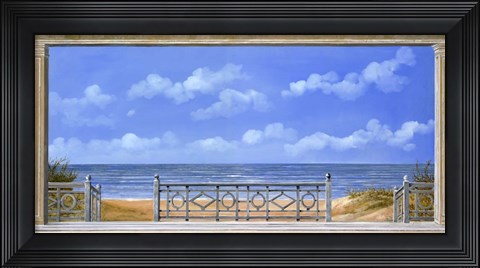 Framed Il Mare E La Balaustra Print