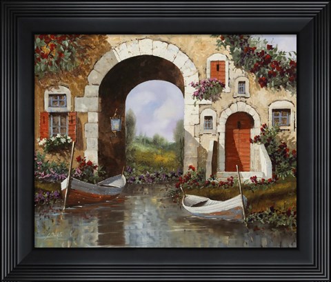 Framed Le Barche Sotto L'arco Print