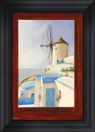 Framed Il Mulino Oltre La Finestra Print