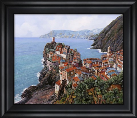 Framed Vernazza A Colori Print