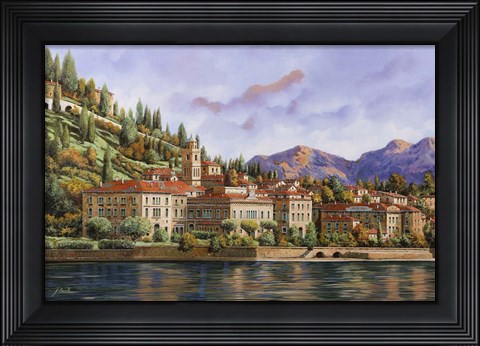 Framed Lungolago Di Bellagio Print