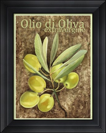 Framed Olio Di Oliva Extravergine Print