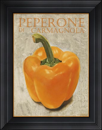 Framed Peperone Di Carmagnola Print