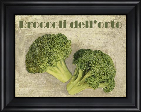 Framed Broccoli Dell'orto Print