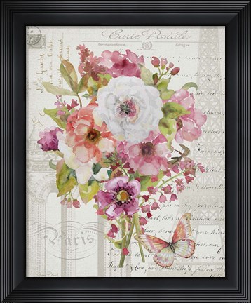 Framed Bouquet Francais B Print
