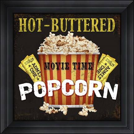 Framed Hot Buttered Popcorn Theater Art Print