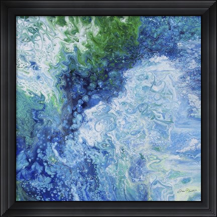 Framed Blue Lagoon Abstract 1 Print