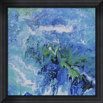 Framed Blue Lagoon Abstract 2 Print