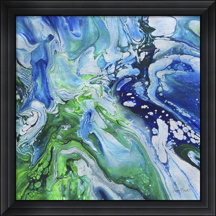 Framed Blue Lagoon Abstract 4 Print