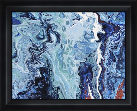 Framed Sea Swirls Print