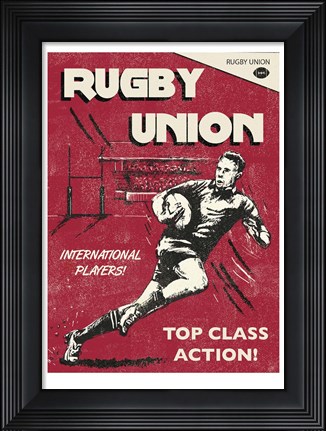 Framed Rugby Print