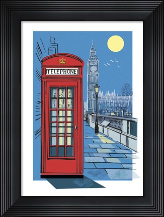 Framed Telephone Box Print