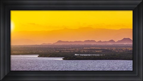 Framed Islands In The Sunset Print
