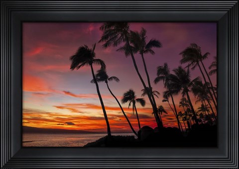 Framed Maui Sunset Print