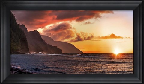 Framed Nepali Coast Sunset Print