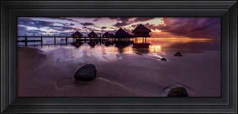Framed Sundown In The South Pacific Print