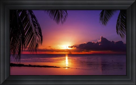 Framed Tahiti Sunset Print