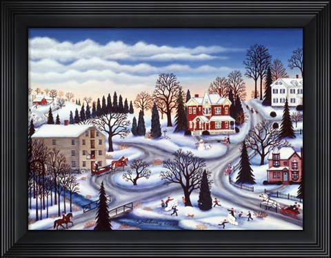 Framed Bears Mill Print