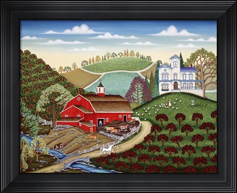Framed Farm Near Romeo Print