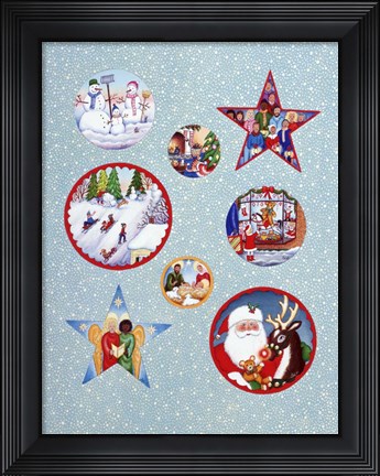 Framed Ornaments Print