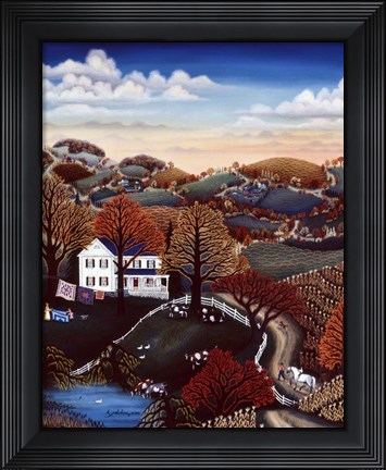 Framed Wisconsin Farm Print