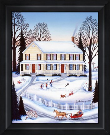 Framed Yellow House Print
