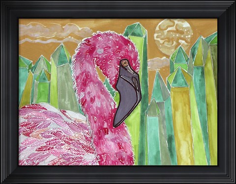 Framed Crystal Flamingo Print
