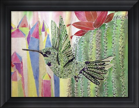 Framed Hummingbird Paradise Print