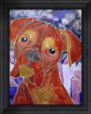 Framed Cosmic Boxer Print