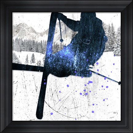 Framed Extreme Skier 02 Print