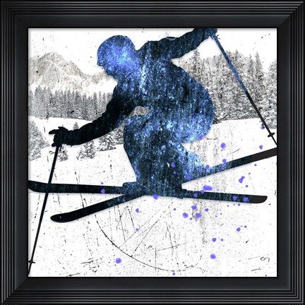 Framed Extreme Skier 03 Print