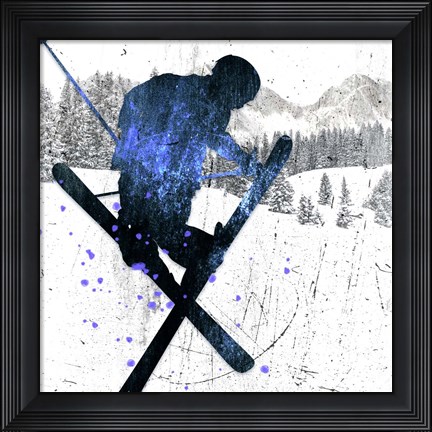 Framed Extreme Skier 04 Print