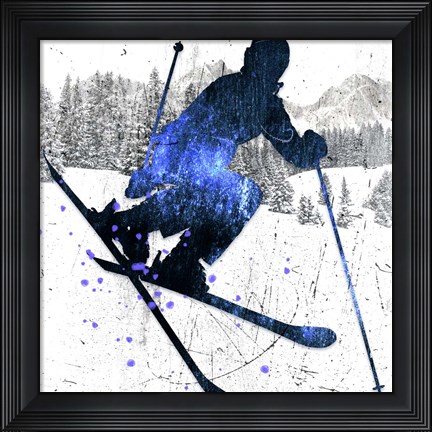 Framed Extreme Skier 05 Print