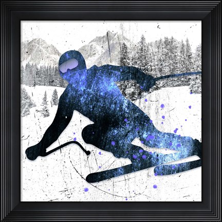 Framed Extreme Skier 06 Print