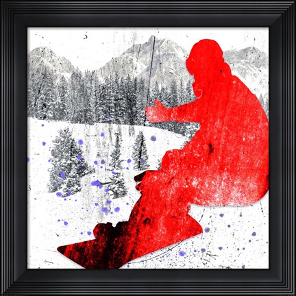 Framed Extreme Snowboarder 06 Print