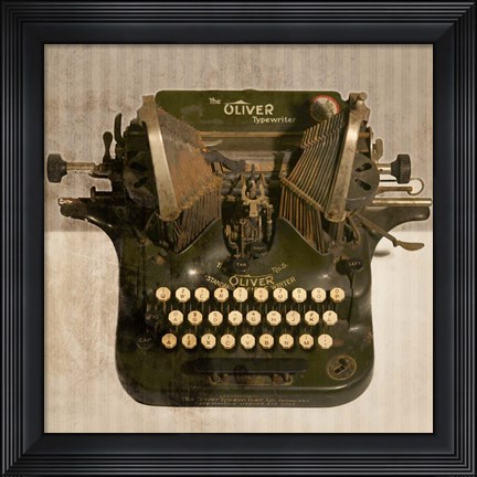Framed Typewriter 01 Oliver Print