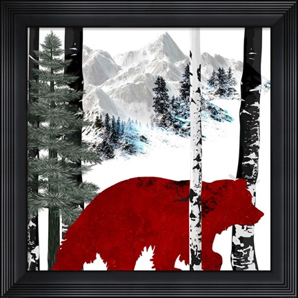 Framed Winter Bear Print