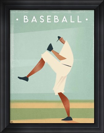 Framed Vintage Baseball Print