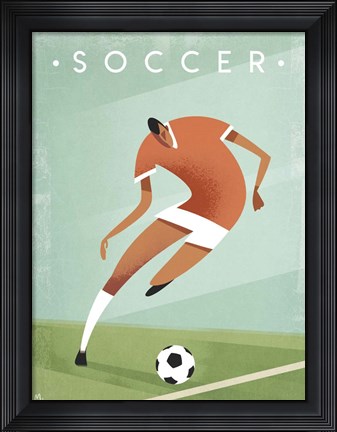 Framed Vintage Soccer Print