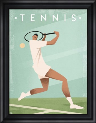 Framed Vintage Tennis Print