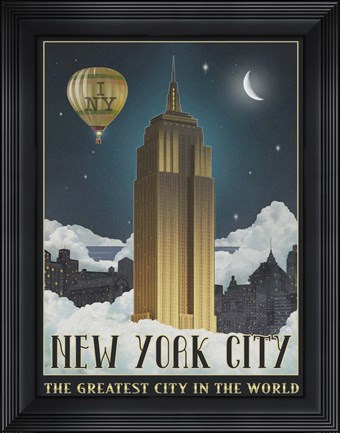 Framed New York Night Print